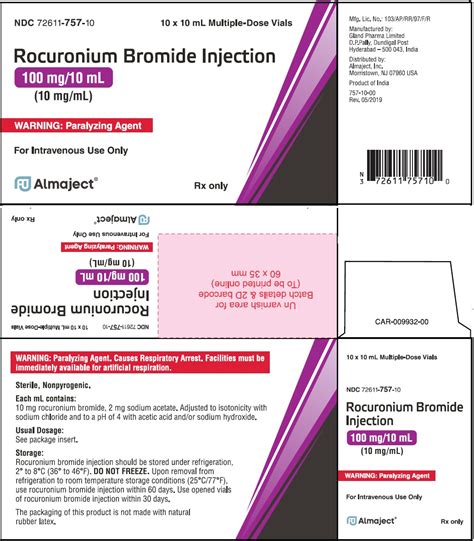 rocum|Rocuronium Bromide Injection: Package Insert / Prescribing Info